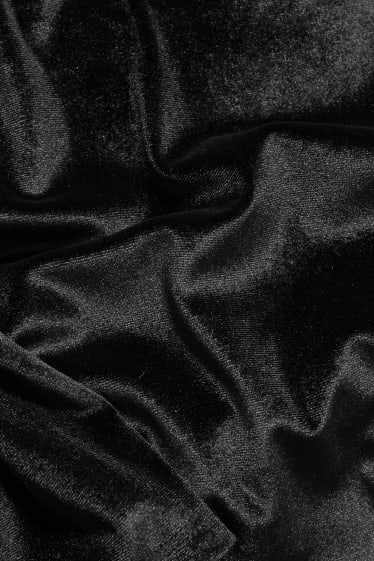 Nastolatki - CLOCKHOUSE - sukienka z aksamitu - czarny