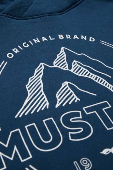 Men - MUSTANG - hoodie - blue