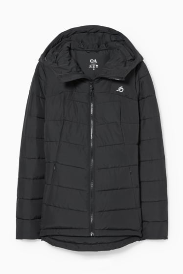 Women - Outdoor jacket with hood - black