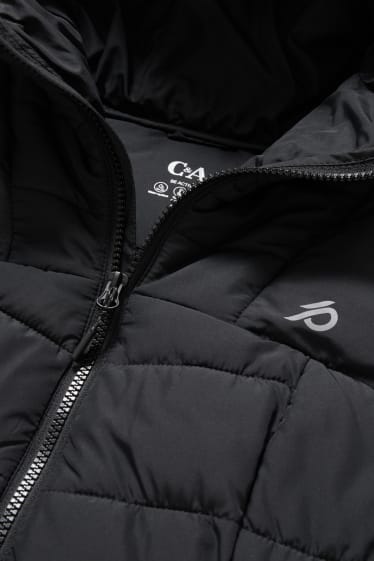 Women - Outdoor jacket with hood - black