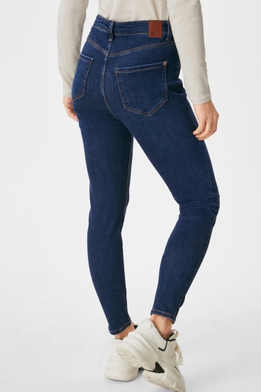 Damen - Skinny Jeans - Super High Waist - jeansblau