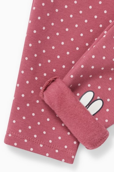 Bébés - Lot de 2 - Miffy - leggings chauds pour bébé - rose pâle / rouge