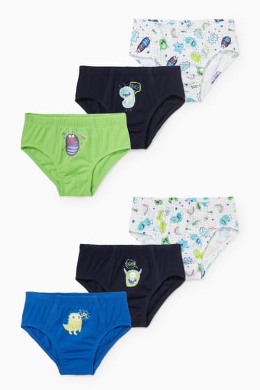 Kinderen: jongens - Set van 6 - slip - blauw