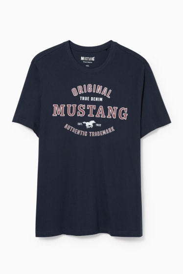 Mężczyźni - MUSTANG - T-shirt - ciemnoniebieski