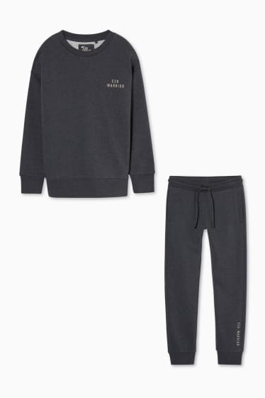 Kinderen - Set - sweatshirt en joggingbroek - genderneutraal - 2-delig - grijs-mix