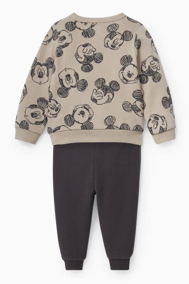 Babys - Micky Maus - Baby-Outfit - 2 teilig - grau-braun