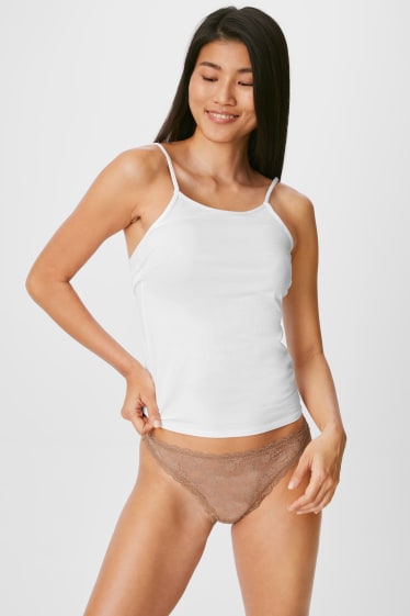 Women - Multipack of 3 - thong - light brown