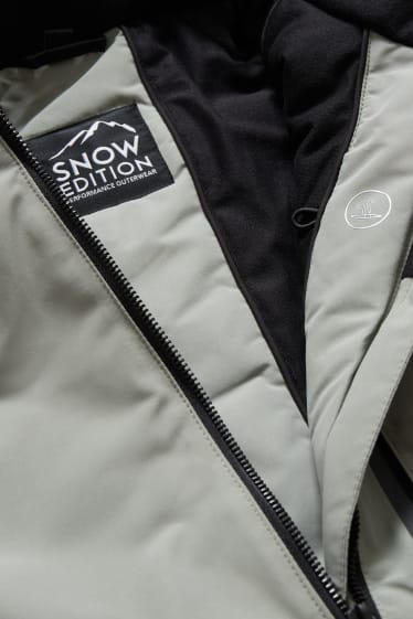 Men - Ski jacket with hood - gray