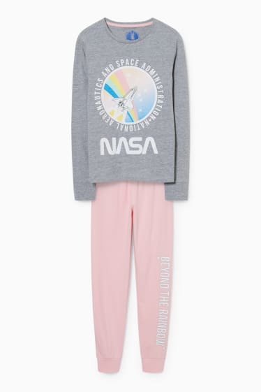 Niños - NASA - pijama - 2 piezas - gris jaspeado