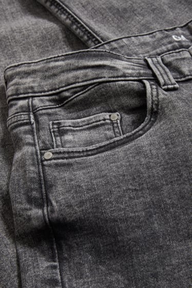 Kobiety - Skinny jeans - wysoki stan - dżins-szary