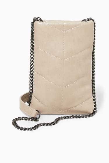 Donna - Porta-cellulare - similpelle - beige