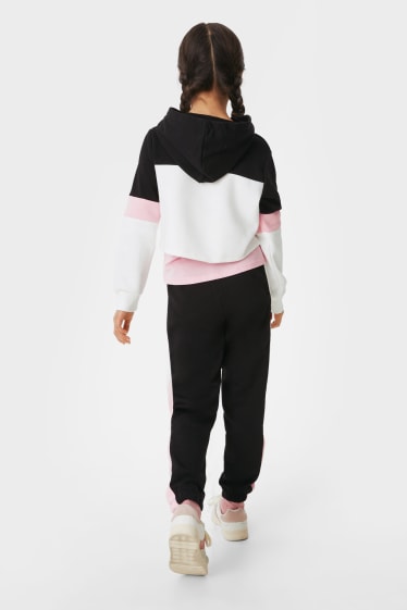 Enfants - NASA - ensemble - sweat à capuche, haut, pantalon de jogging et 2 élastiques à cheveux. - rose