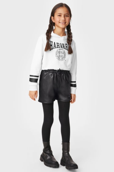 Niños - Shorts - polipiel - negro