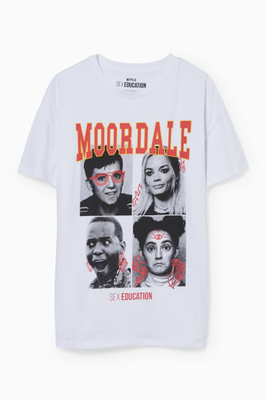 Adolescenți și tineri - CLOCKHOUSE - tricou - Netflix - Sex Education - alb