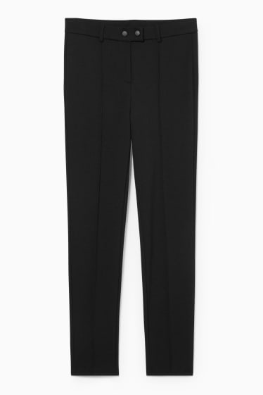 Dames - Jersey broek - skinny fit - zwart