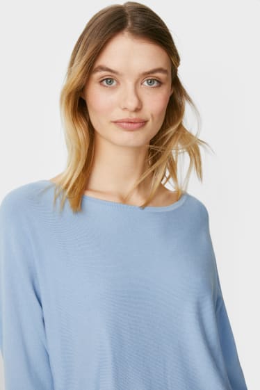 Damen - Pullover - hellblau