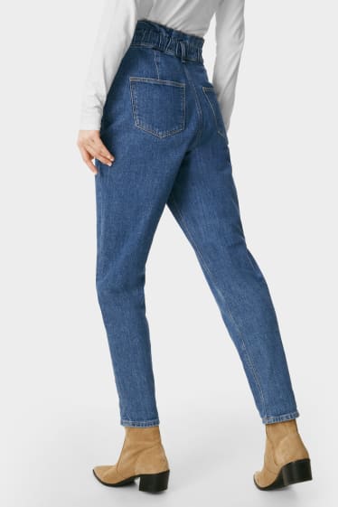 Dames - Mom jeans - high waist - jeansblauw