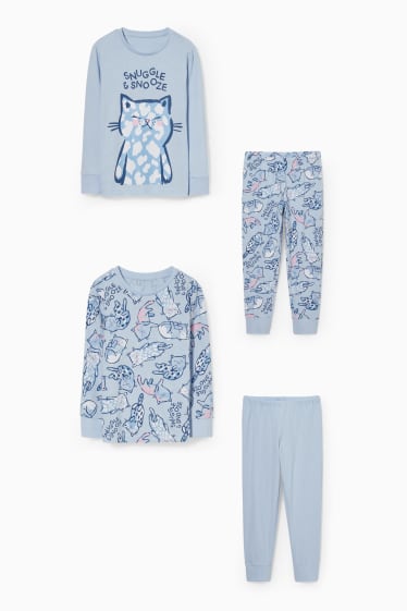 Kinderen - Set van 2 - pyjama - lichtblauw