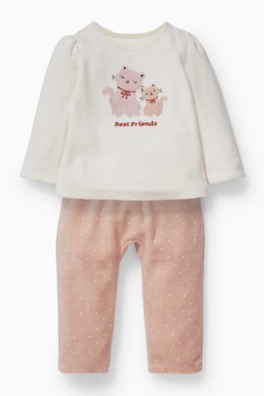 Bebés - Pijama de bebé - 2 piezas - blanco / beis