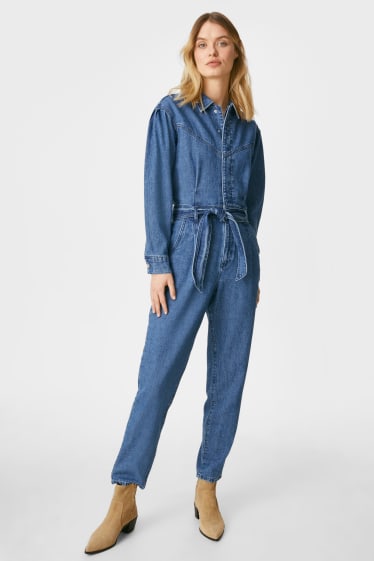 Femmes - Combinaison en jean - jean bleu