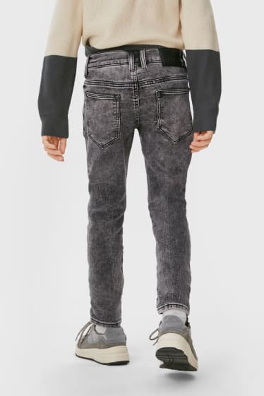 Dětské - Skinny jeans - jog denim - džíny - šedé