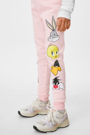 Bambini - Confezione da 2 - Looney Tunes -pantaloni sportivi - rosa