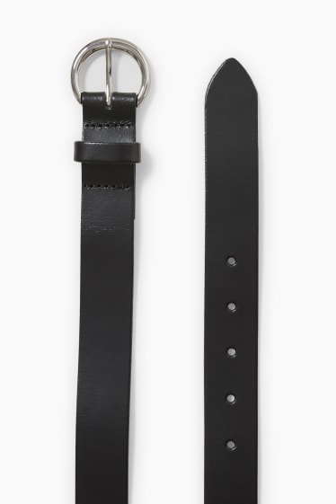 Femmes - Ceinture en cuir - noir