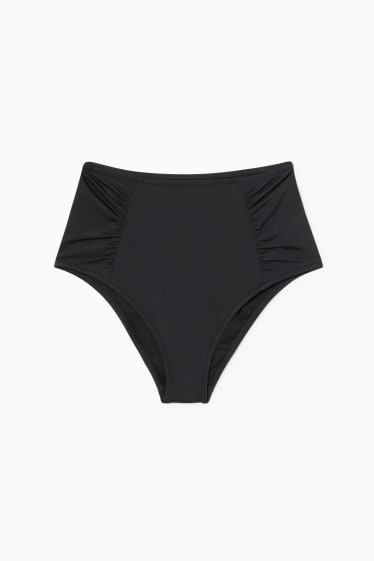 Femei - Chiloți bikini - talie înaltă - negru