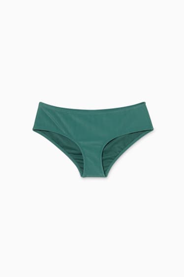 Donna - Slip bikini - coulotte - vita bassa - verde scuro