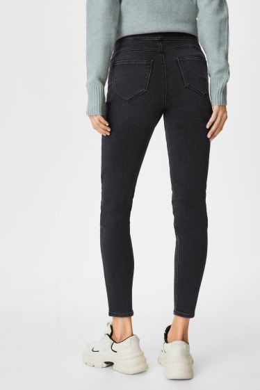 Damen - Jegging Jeans - Thermojeggings - Push-up-Effekt - jeansgrau