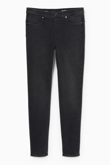 Donna - Jegging jeans - leggings termici - effetto push-up - jeans grigio