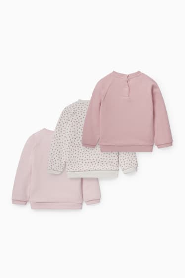 Babies - Multipack of 3 - baby sweatshirt - rose
