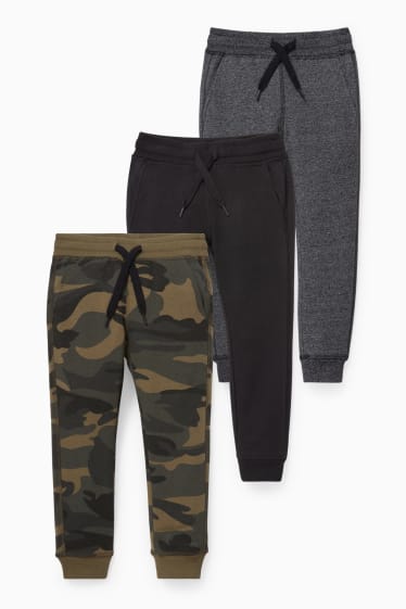 Bambini - Confezione da 3 - pantaloni sportivi - militare