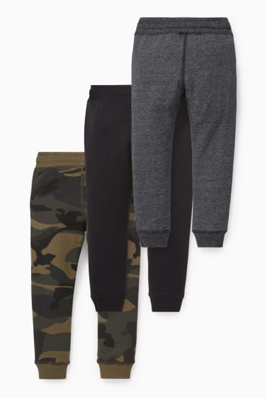 Bambini - Confezione da 3 - pantaloni sportivi - militare