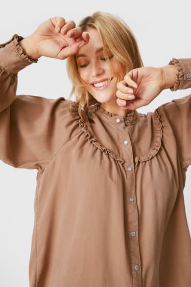 Women - Blouse - light brown