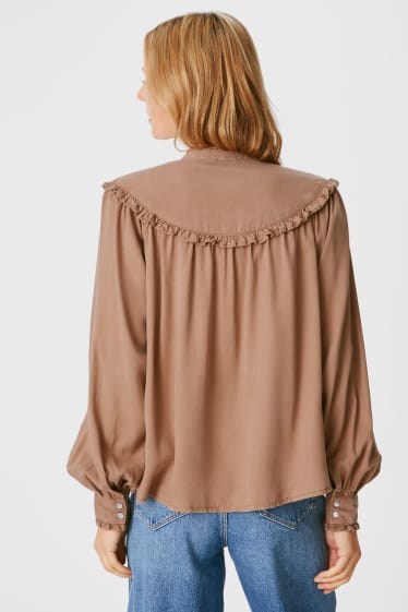 Women - Blouse - light brown