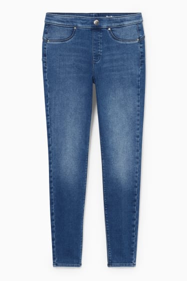 Donna - Jegging jeans - leggings termici - effetto push-up - jeans blu