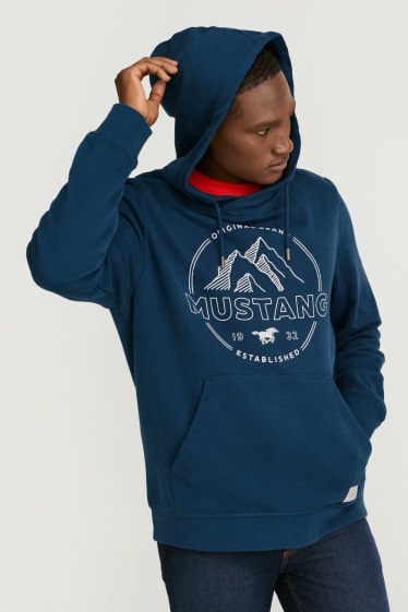 Men - MUSTANG - hoodie - blue