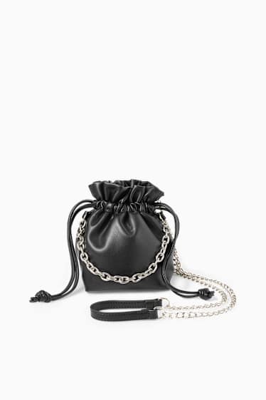 Teens & young adults - CLOCKHOUSE - shoulder bag - faux leather - black
