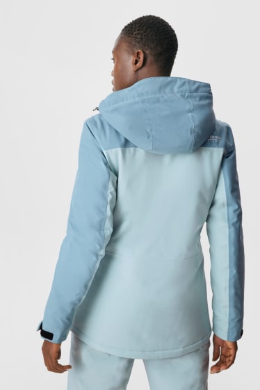 Women - Ski jacket with hood - blue