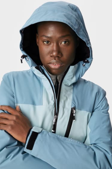 Women - Ski jacket with hood - blue