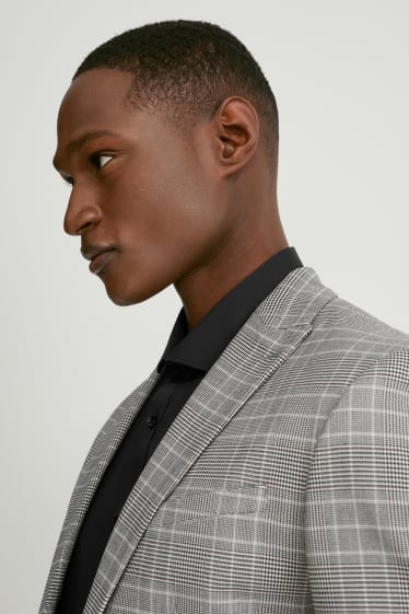 Men - Mix-and-match tailored jacket - slim fit - LYCRA® - check - gray-melange