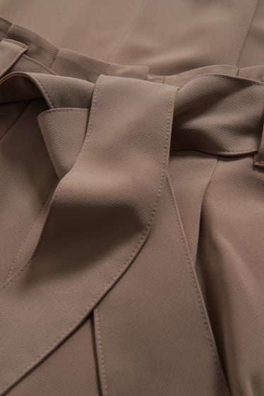 Women - Cloth trousers - wide leg  - gray