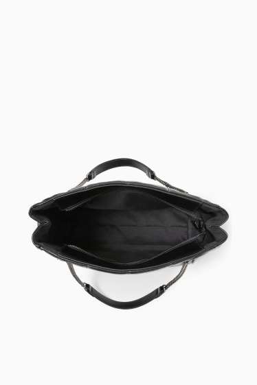 Women - Shopper - faux leather - black