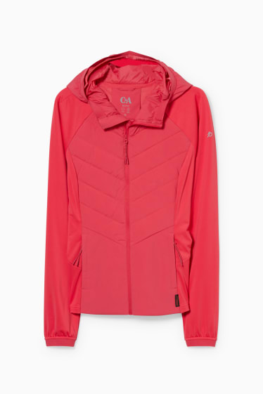 Women - Outdoor jacket with hood - running - THERMOLITE® - pink