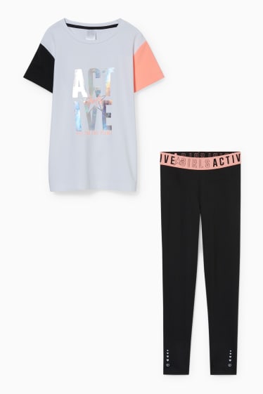 Children - Set - T-shirt and leggings - 2 piece - white