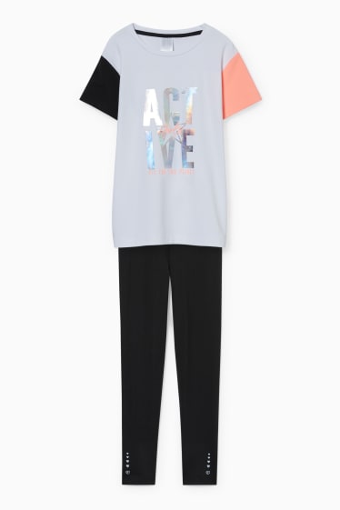 Children - Set - T-shirt and leggings - 2 piece - white