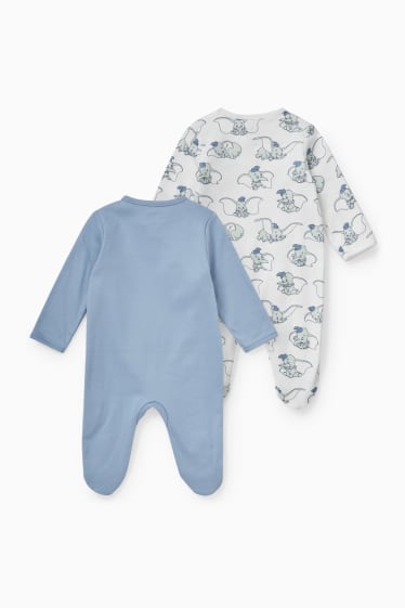 Babies - Multipack of 2 - Dumbo - baby sleepsuit - blue / creme