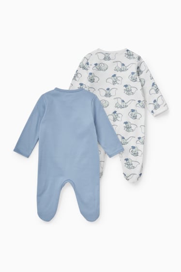 Babys - Multipack 2er - Dumbo - Baby-Schlafanzug - blau  / cremefarben