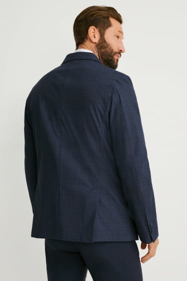 Men - Tailored jacket - slim fit - Flex - LYCRA® - check - dark blue